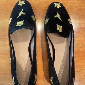 NWT black velvet Jack Rogers "Kennedy Loafers"